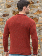 Men's Wool and Cashmere Crew Neck Copper Marl