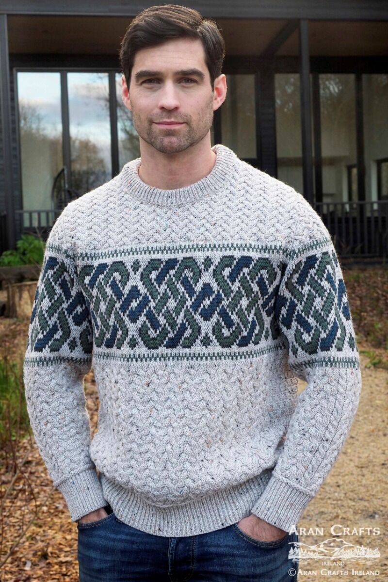 Unisex Jacquard Sweater Oatmeal