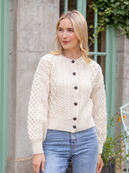 Clover Cropped Cardigan Natural
