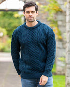 Pure Wool Unisex Aran Sweater Blackwatch