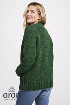 Ladies Donegal Cardigan Green