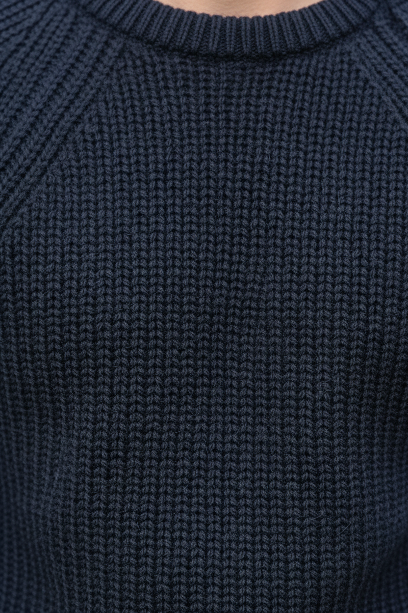 Fisherman Rib Sweater Navy