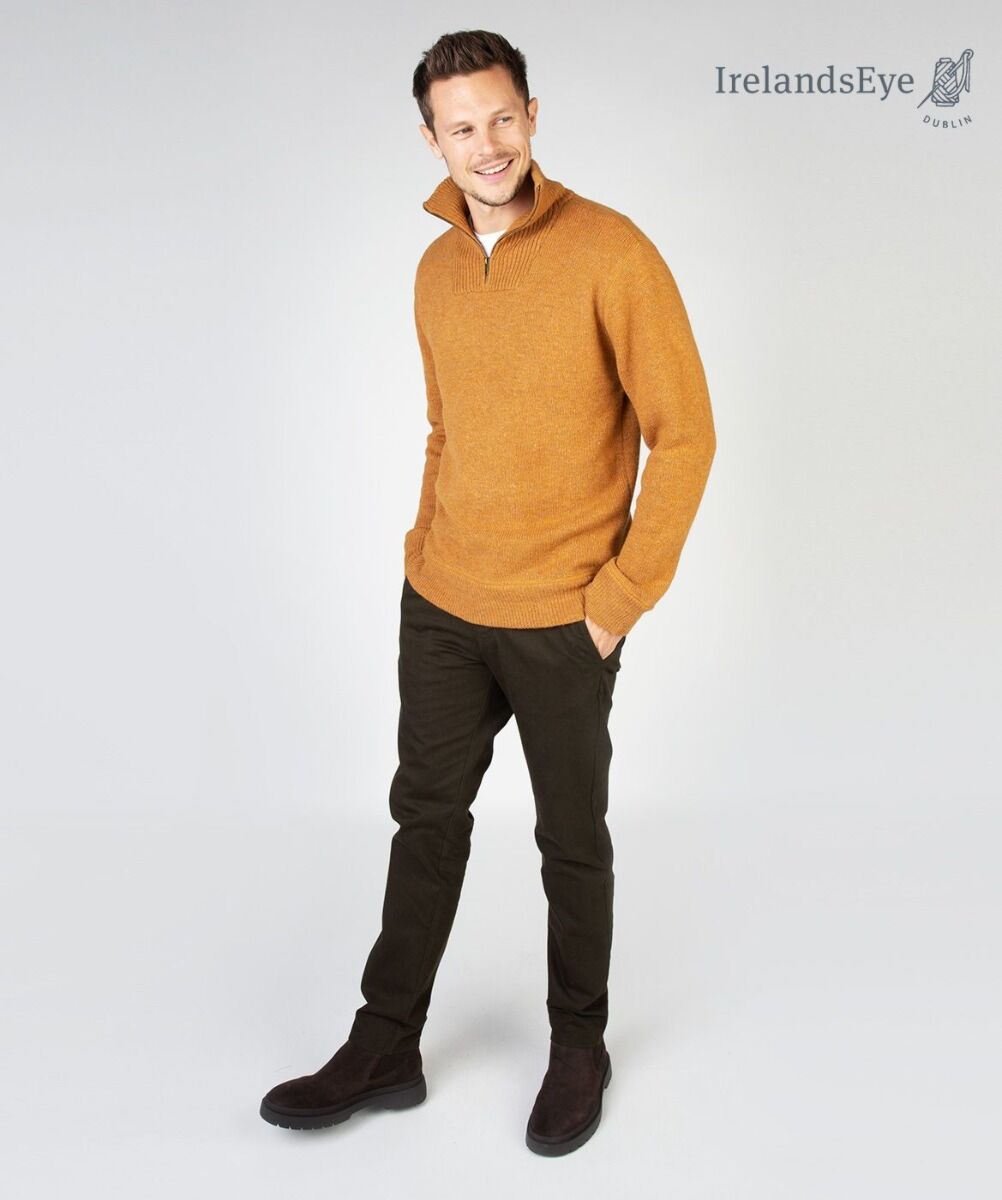 Half Zip Lambswool Sweater Warm Sand