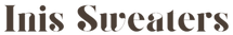 Text 'Inis Sweaters' on a white background