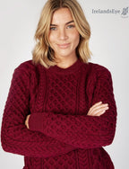 Unisex Heavyweight Aran Sweater Claret